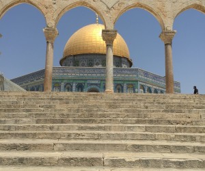 47. Al Masjid Al Aqsa - Dome of the Rock from bottom of stairs